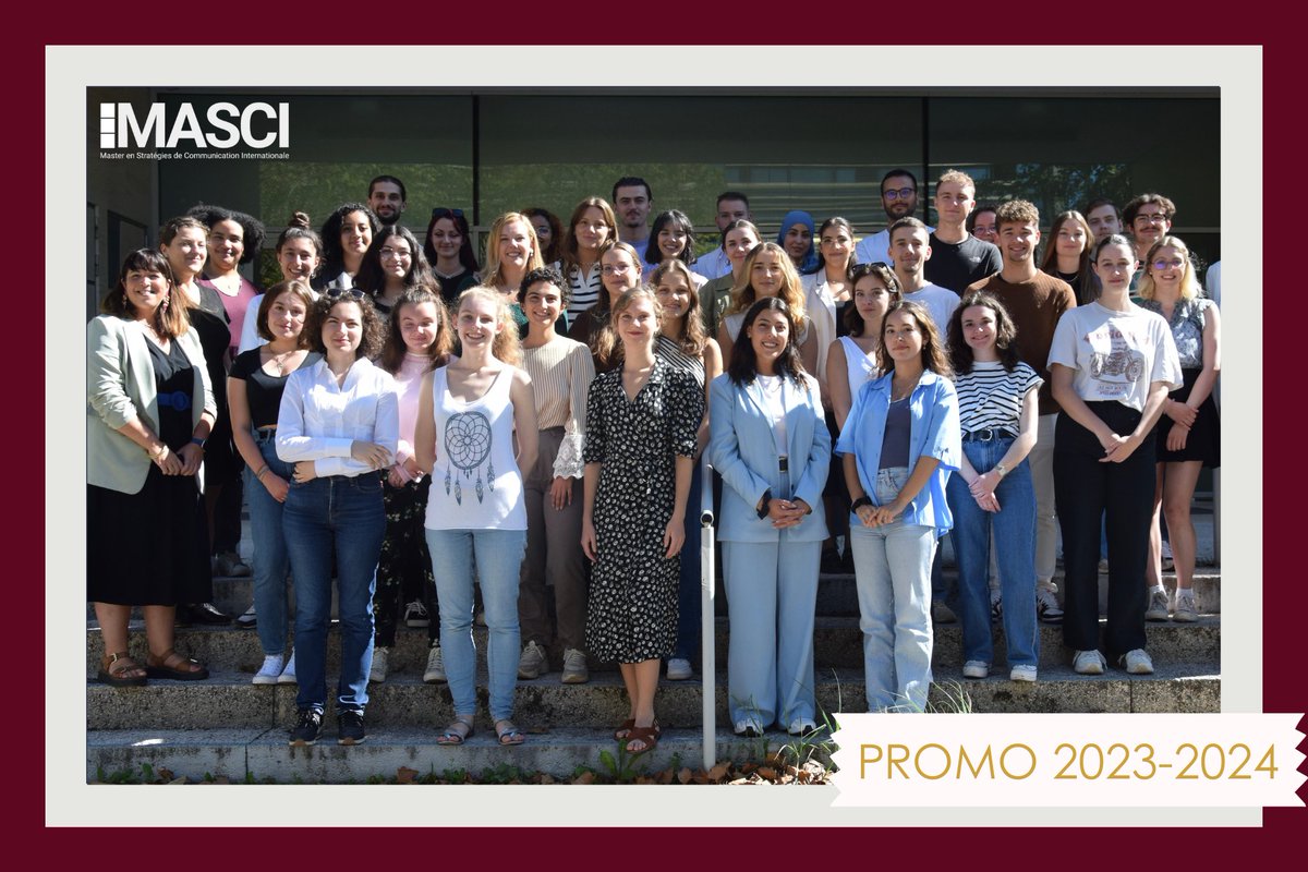 MasterMASCI's tweet photo. Une nouvelle année débute pour le #MasterMASCI 📚

Après une semaine de #rentrée remplie d’émotions, il est temps de passer aux choses sérieuses. 😎

Mais d’abord, découvrez les visages de la promo 2023-2024 ! 📸

Bienvenue et bonne année à toutes nos nouvelles recrues ! https://t.co/F68IRPnYVH