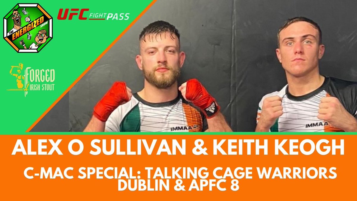 Energized_Show's tweet photo. The Energized Show with @CMACMMA duo Alex O’Sullivan &amp; Keith Keogh is live👊🐺🎙️

🎥 YT : https://t.co/LpGLsSel2z

All on @CageWarriors Dublin, @anthonypettisfc 8 &amp; @IMMAAOnline 💯

Check it out &amp; Stay Energized⚡️

#MMA #CW161 #APFC8 #CMACMMA #IMMAA #EnergizedShow 🇮🇪 https://t.co/2gO9hBvoXt
