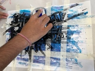 AvantifieldsArt's tweet photo. Some of our Art students enjoyed experimenting painting with toy cars today in the style of artist Ian Cook @Popbangcolour https://t.co/gh29bls8ec