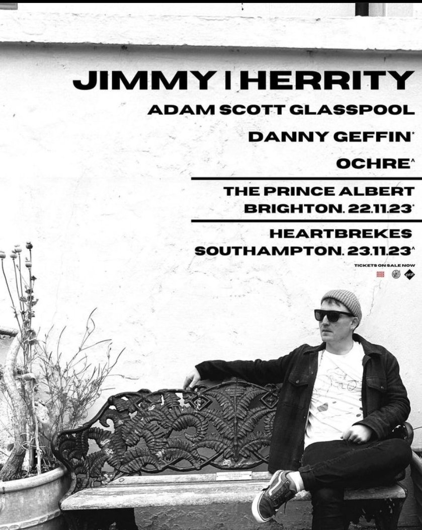 I'll be joining <a href="/JimmyHerrity/">Jimmy Herrity</a> for both his shows in November. Brighton and Southampton! I'll be playing some new music, some old favourites, and taking requests, maybe? I dunno. Tickets available now!