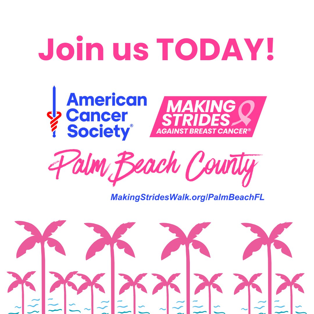 kipp_am's tweet photo. Join us today! Here in #PalmBeachCounty, or wherever your locale is! #MakingStridesAgainstBreastCancer #Pink #fundraising #everycancereverylife #Pinktober https://t.co/7U1eCbzBas