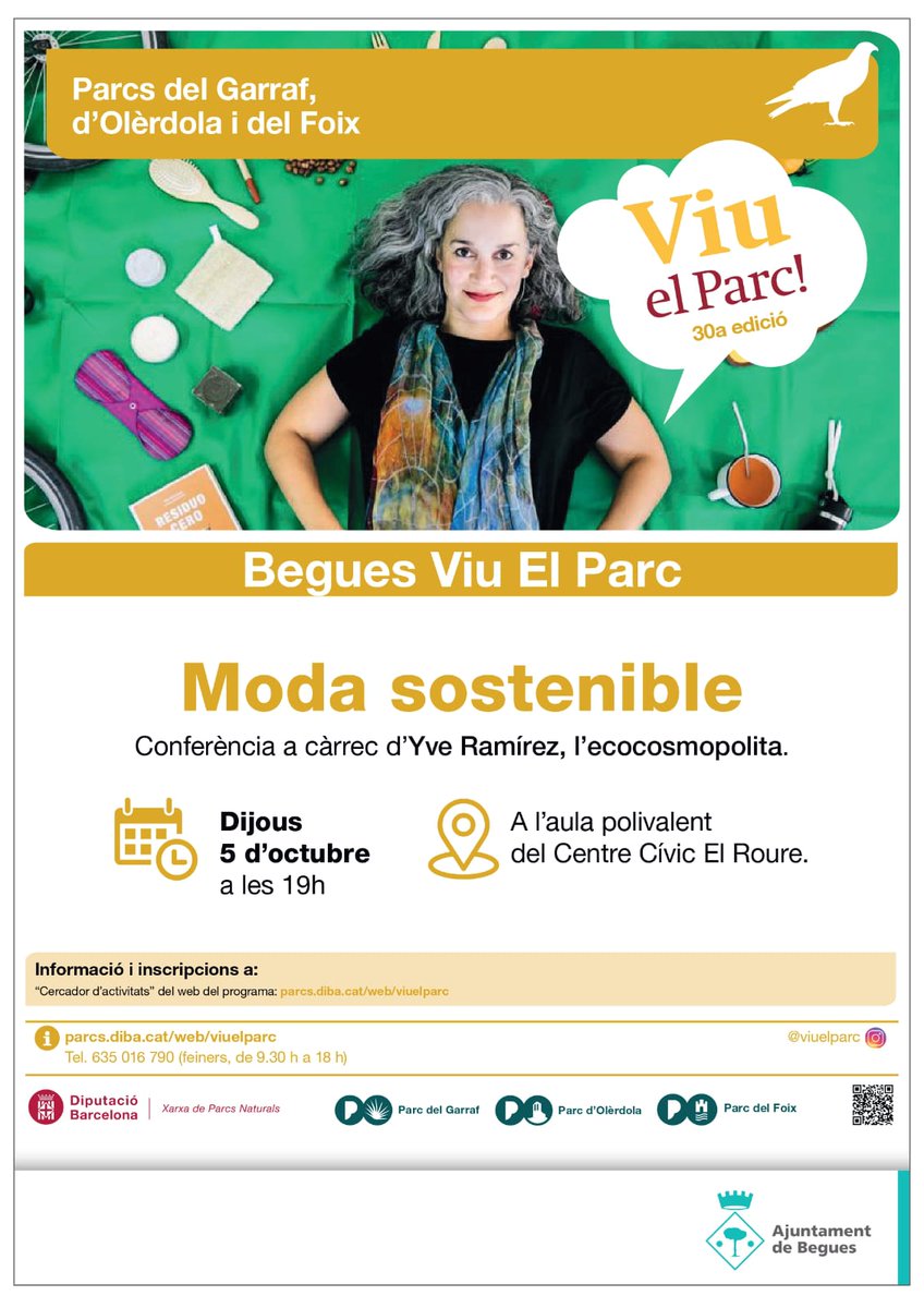 Recordeu que aquest dijous Yve Ramírez ens parlarà sobre la moda sostenible. #PEBBegues #VFòrumPEB #emergènciaclimàtica #modaètica