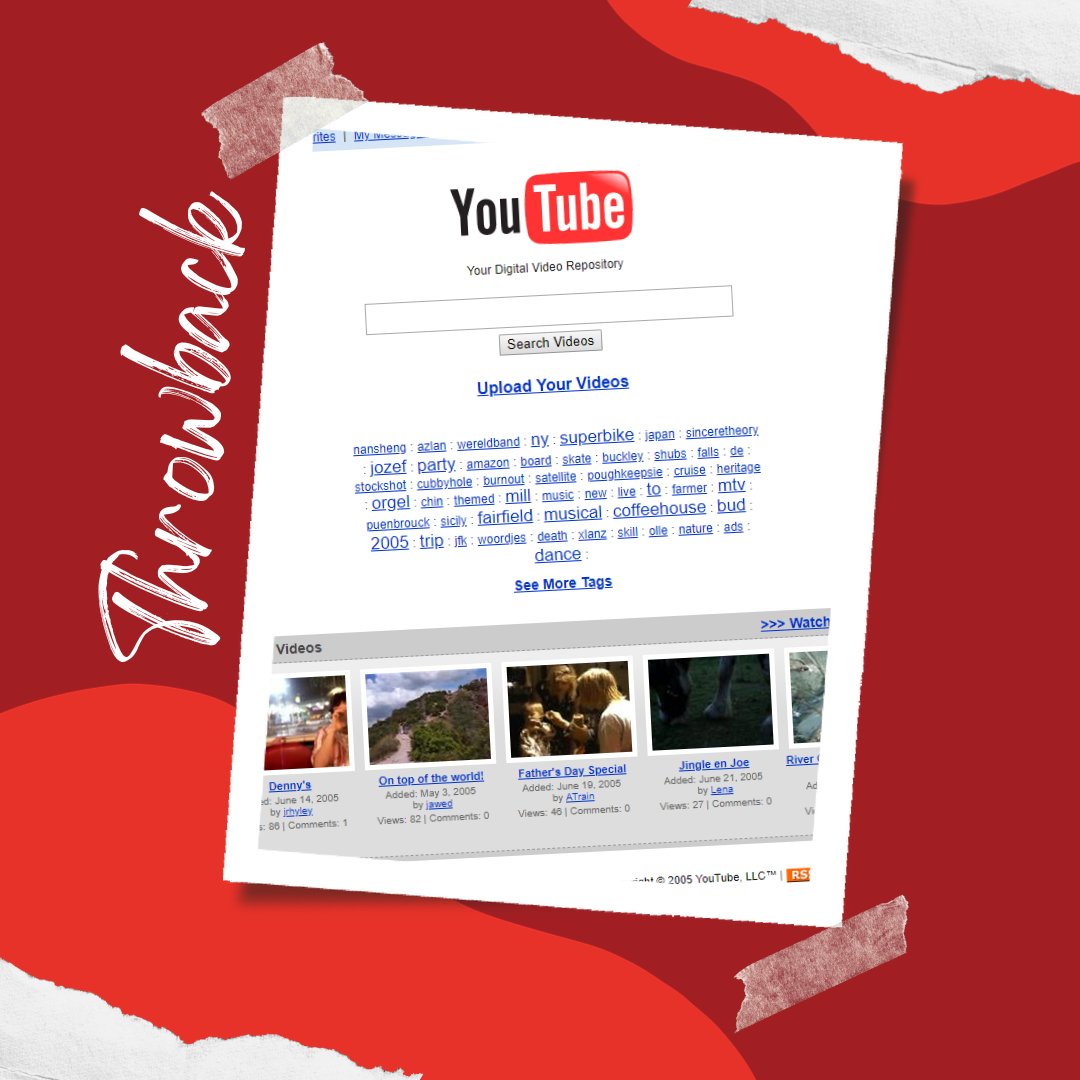 Today’s Throwback is from the year YouTube launched, but what is the year?