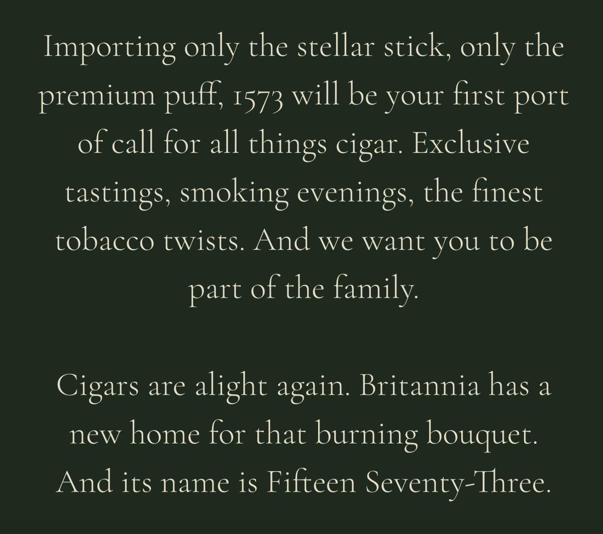 That banjo-twanging ex-Mumford & Sons fella is co-owner of a cigar company – and this is the poshest, toffest thing I've ever read in my life, my god...