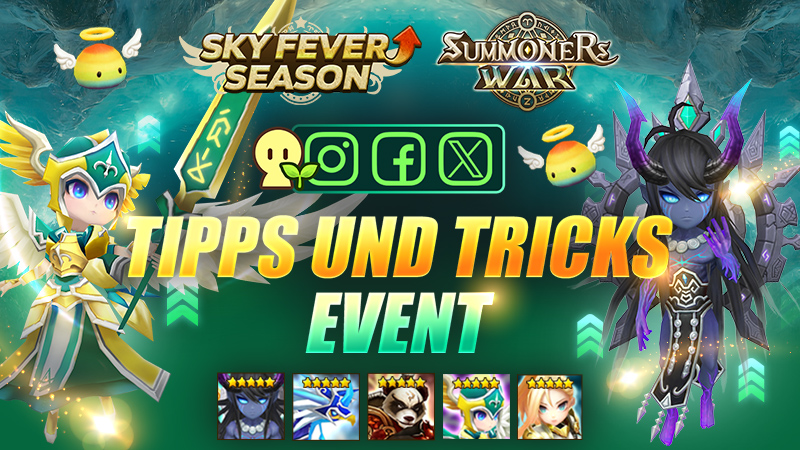 summonerswar_DE's tweet photo. 🌡️ Achtung Event! 🌡️
Hey Beschwörer! Während ihr unsere #FeverSeason Events mit fantastischen Belohnungen im Spiel genießt, habt ihr doch sicherlich kurz Zeit eure Tipps & Tricks mit anderen Spielern zu teilen. 🔥
Obendrein könnt ihr so cooles Merch gewinnen!
( 1 / 3 ) https://t.co/GOGGWIJigu