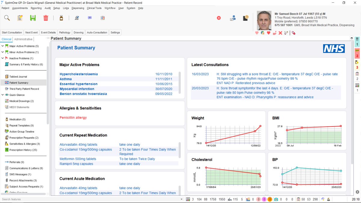 New visualisation uploaded to the SystmOne Resource Library called “AWC Modality Patient Summary”.

It's a great starter template for those getting to grips with the functionality.