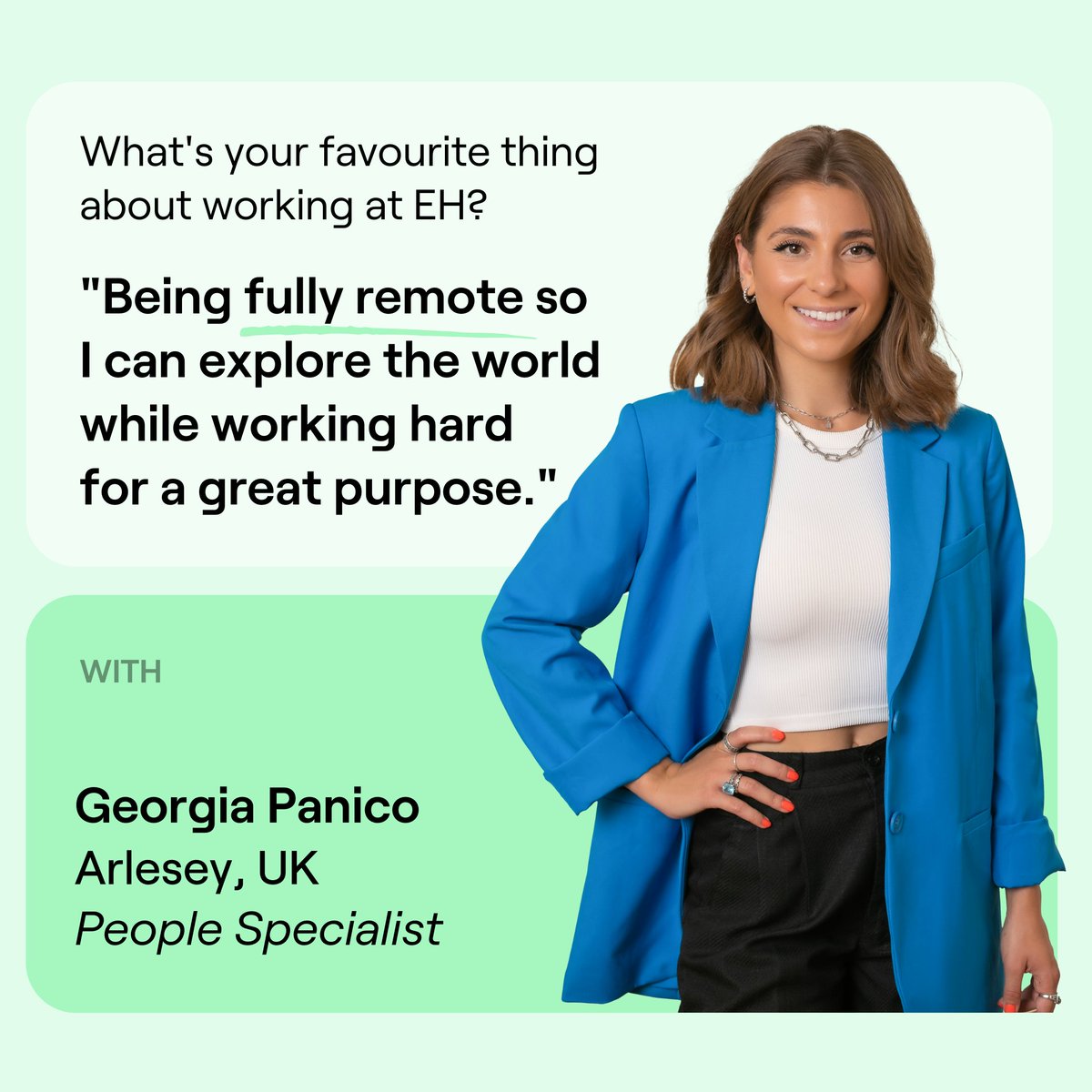 EmploymentHero's tweet image. Meet our local heroes. Team UK 🇬🇧

Introducing our People Specialist, Georgia Panico.

Nestled in cosy Arlesey, UK, Georgia has been supporting our community of businesses in solving their HR headaches since January 2023.

#wearelocal #UKheroes #employmentheroUK #localheroes