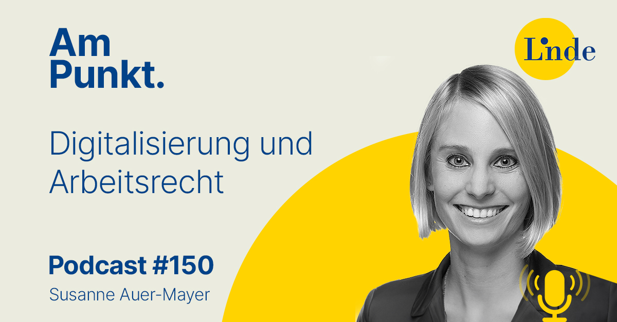 💽Dreh lauter für den Podcast „Am Punkt. #150 - Digitalisierung und Arbeitsrecht.“

Welche Auswirkungen neue Arbeitsmodelle wie Home Office auf das Arbeitsrecht haben, klärt Susanne Auer-Mayer im neuen Podcast. 
📣Hör rein: ow.ly/Qwia50PRMaT

#arbeitsrecht #digitalisierung