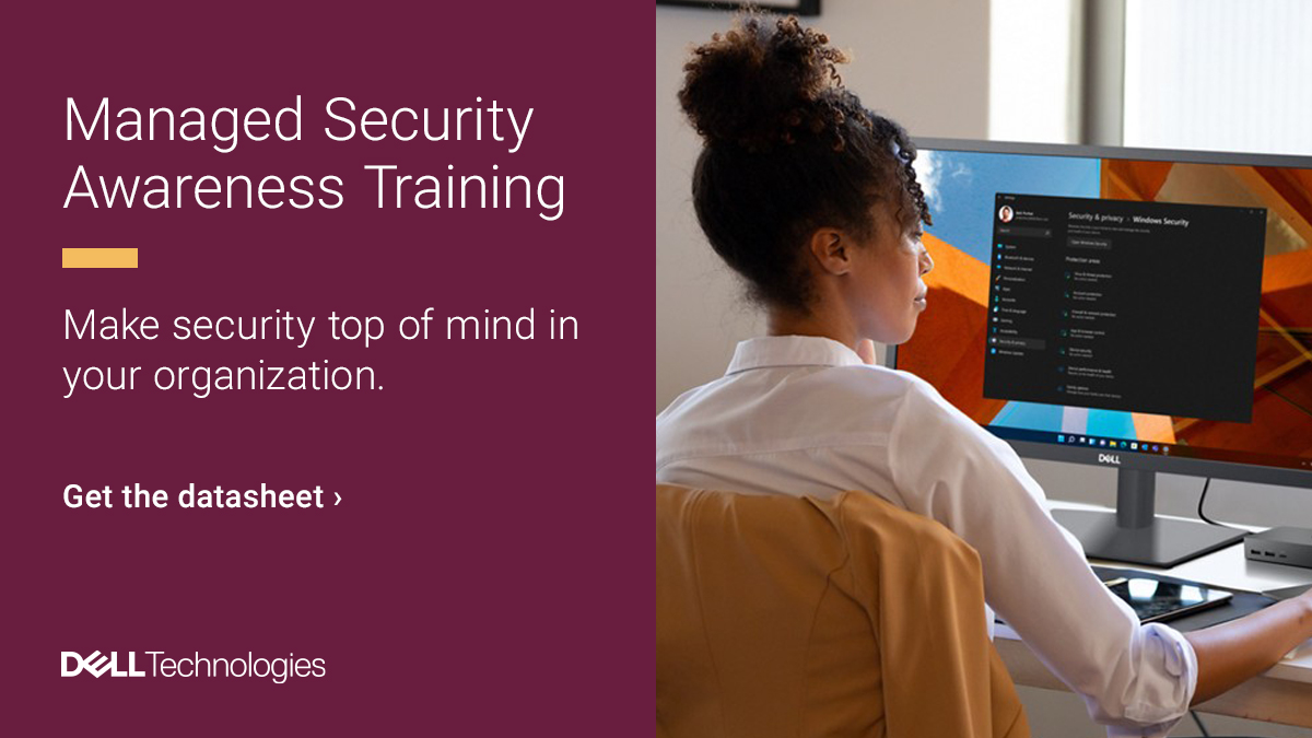 The majority of cyberattacks are actually tied back to human error. As a @DellTechPartner we know Managed Security Awareness Training will help you reduce the risk of employee-related security incidents so you can focus on your core business goals.  oal.lu/S9g7D