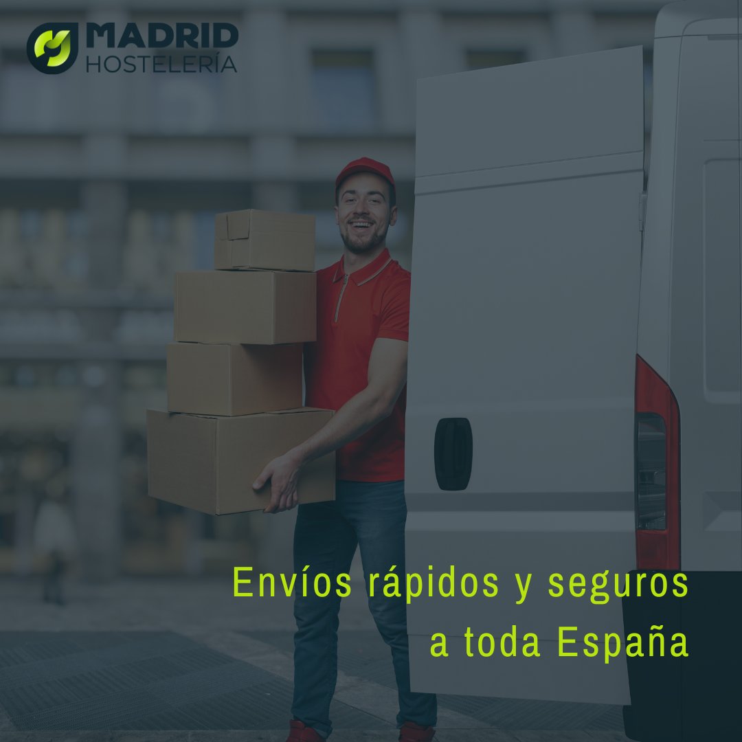 madhosteleria's tweet photo. Nuestros envíos rápidos y seguros llegan a toda España en tiempo récord. Tu pedido, nuestra prioridad.

#EnvíosRápidos #EnvíosSeguros #EntregaATodaEspaña https://t.co/GilTKjFZUi