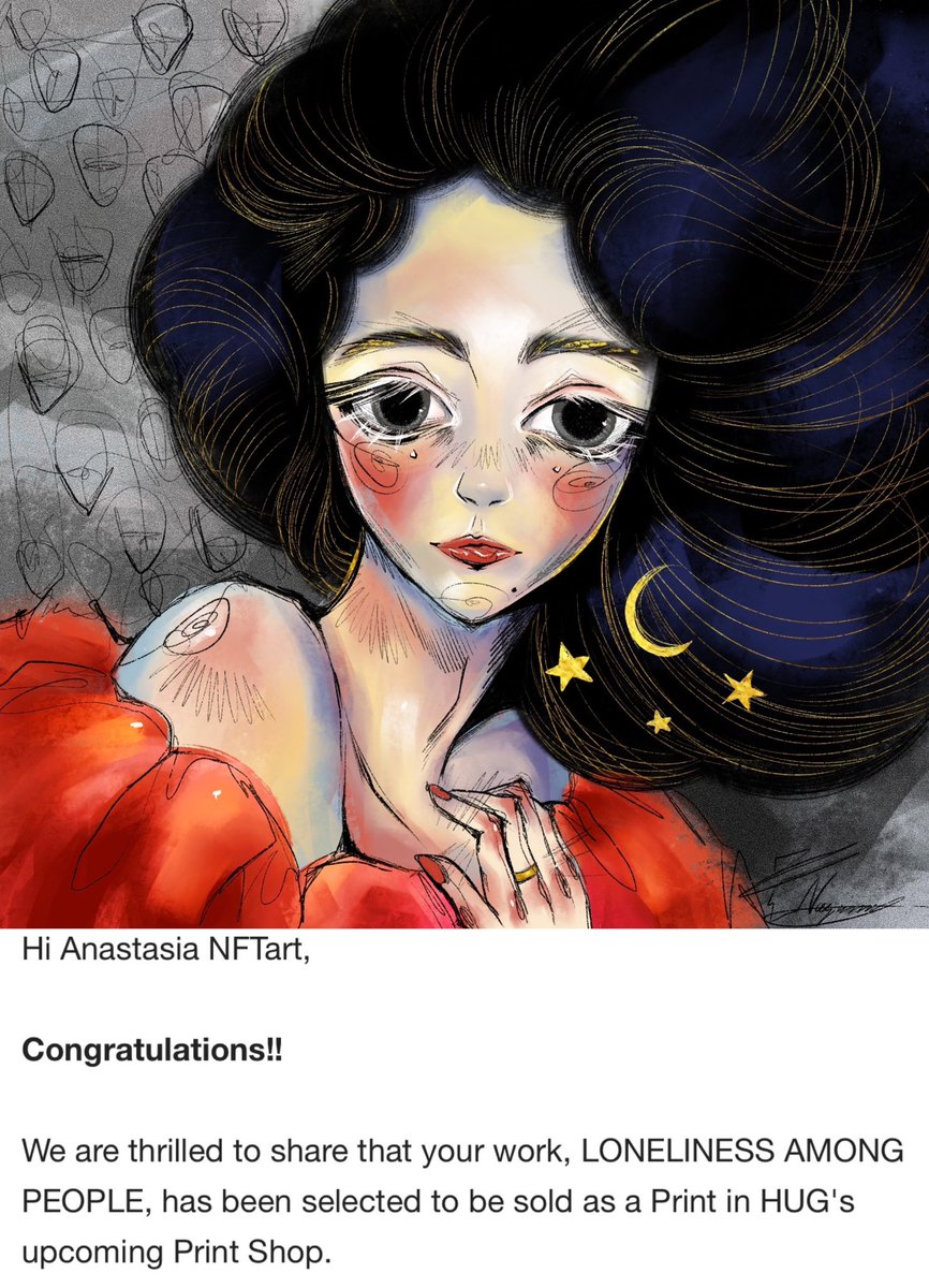 Gm soapy fam 💗
Happy #TEZOSTUESDAY to you!

Exciting news 🔥 My artwork has been selected to Print in HUG’s! Thank you so much, it is a great honor for me!