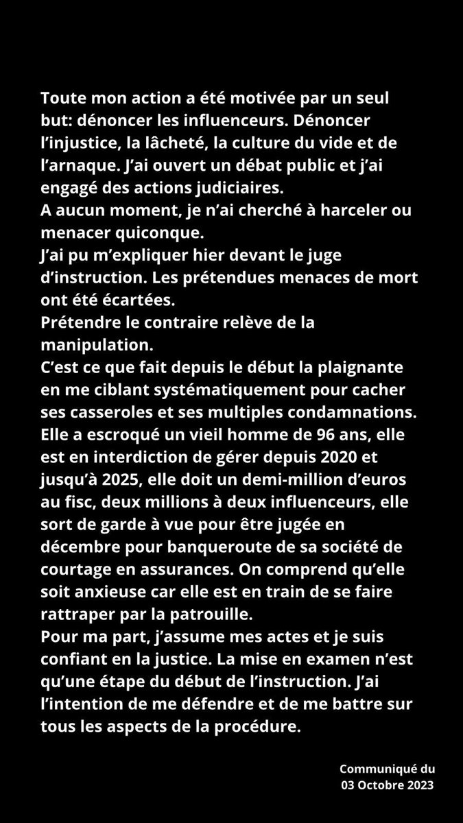 Face à ses constantes manipulations médiatiques, ses mensonges et ses larmes de crocodile, je me dois d'éclairer un peu la situation. 🏴‍☠️