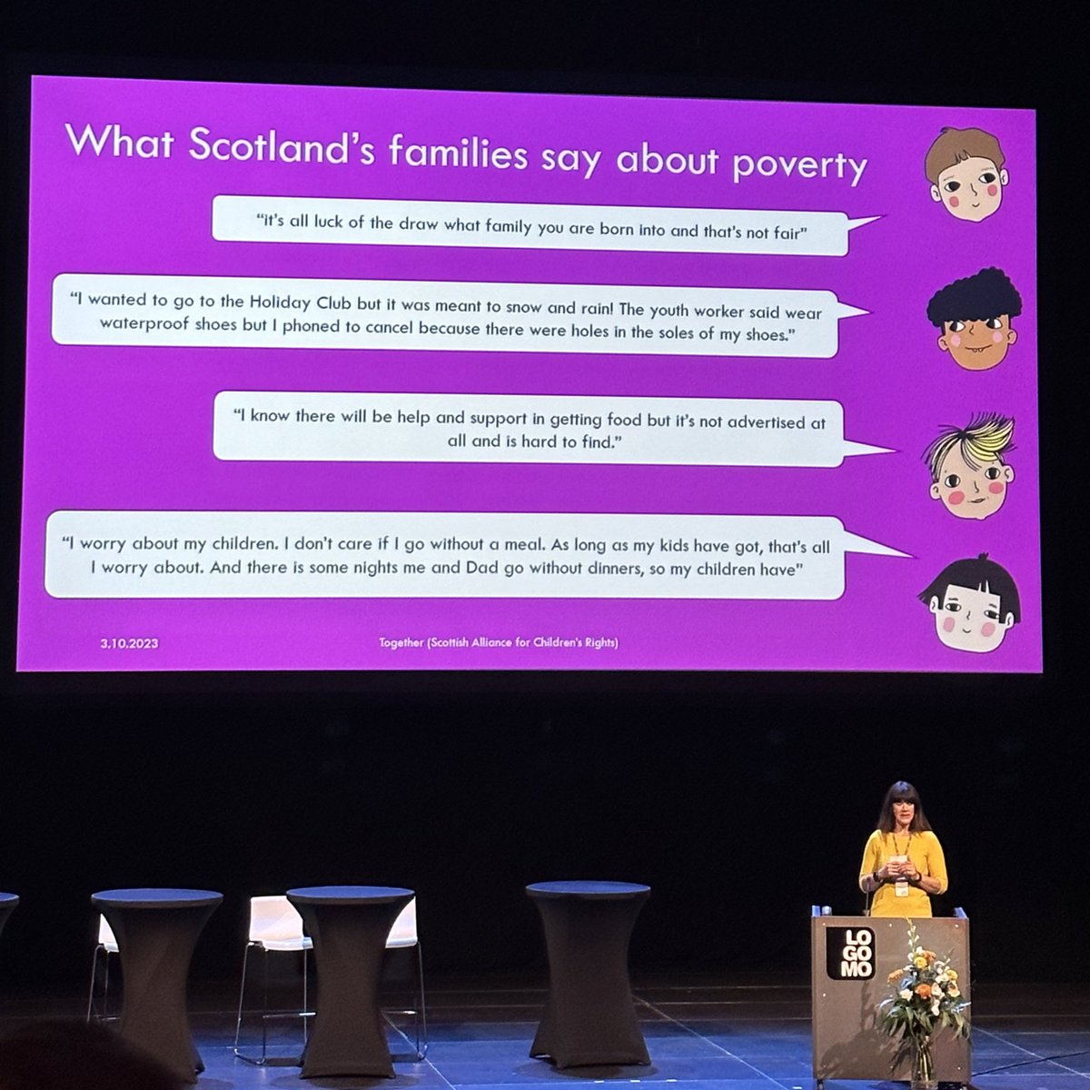 ”Childhood poverty is a political choice.” <a href="/Ulgrid/">Juliet Harris 🧡</a> <a href="/together_sacr/">Together 🧡</a> <a href="/lastensuojeluKL/">Lastensuojelun Keskusliitto</a> #lastensuojelupäivät2023