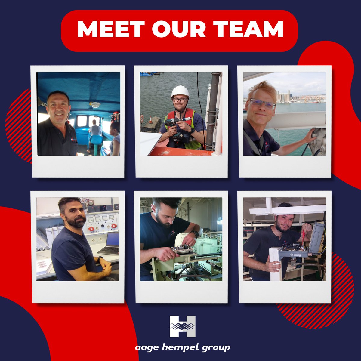 aagehempel's tweet photo. Have you met our team of technicians? We have more than 60 that work worldwide! Today we want to share the faces of some of them at work! Keep up the good work!ย #shipowners #shipmanagers #ourteam #weareaagehempelgroup https://t.co/3bI9rgE5Hh