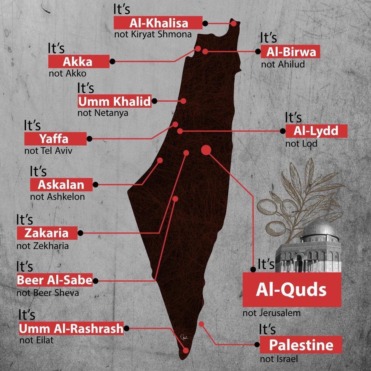 OnlinePalEng's tweet photo. It's Palestine, not ‘Israel’. https://t.co/ydJuP1Ltsb