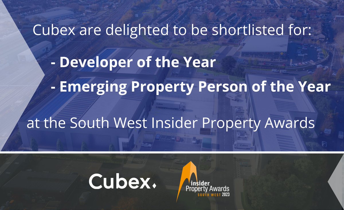 We are delighted to be shortlisted for 2 awards at this years <a href="/insiderswest/">Insider</a> Property Awards which are being held next week. Managing Director, Joe Downey has been nominated for Emerging Property Person of the Year along with Cubex being shortlisted for Developer of the Year.🥂