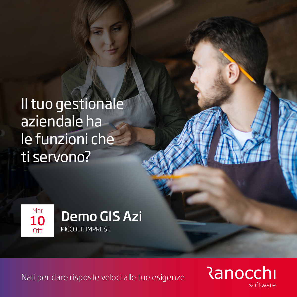 ranocchisw's tweet image. Il tuo #gestionale ha le #funzionalità che ti servono?
Un #software per #piccole #aziende dovrebbe avere le funzionalità per #facilitare la #gestione delle #attività #quotidiane. 
Hai ciò che serve alla tua #attività?
10/10: webinair #GIS #Azi 
ranocchi.it/software-gesti…