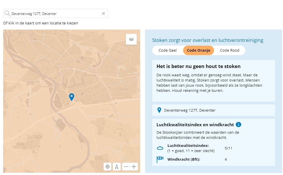 AtlasLO's tweet photo. De #Stookwijzer staat nu op de #AtlasLeefomgeving!
👉https://t.co/ph0RsGonDe
👉https://t.co/OeByUvW1Cu

Typ je postcode in en zie of je het houtvuur beter uit kan laten. 
Voor heel Nederland zie je de stookmeldingen op de kaart. 
Ook krijg je een verwachting voor de komende uren. https://t.co/lgWCM2VZox