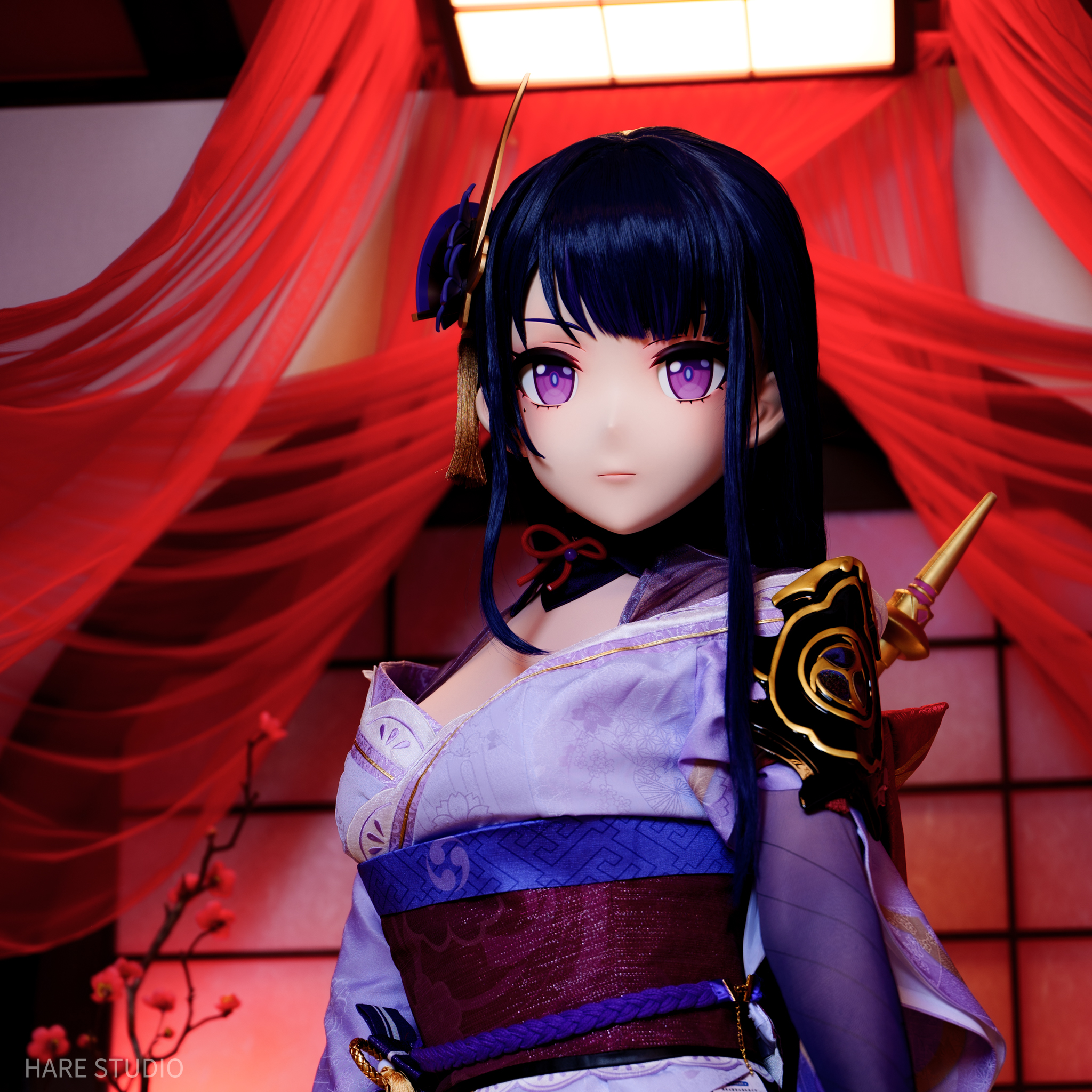 全頭面原神 やわらか 雷電将軍着ぐるみ マスク kigurumi 全頭面原神 やわらか 雷電将軍着ぐるみ マスク kigurumi