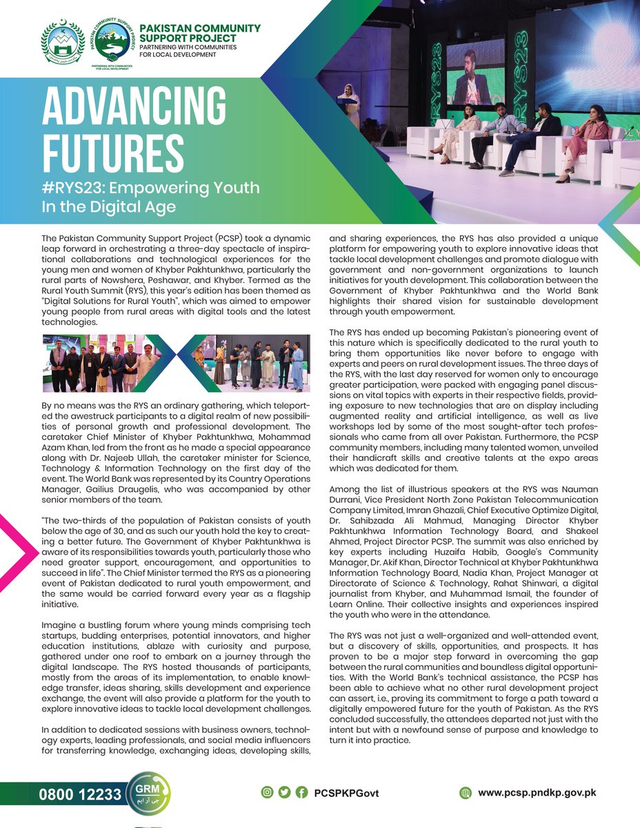 PCSPKpGovt's tweet photo. The PCSP took a dynamic leap forward in orchestrating a three-day spectacle of inspirational collaborations and technological experiences for the young men and women of Khyber Pakhtunkhwa, particularly the rural parts of Nowshera, Peshawar, and Khyber.
#PCSPImpact
(1/2) https://t.co/pConkGJ741
