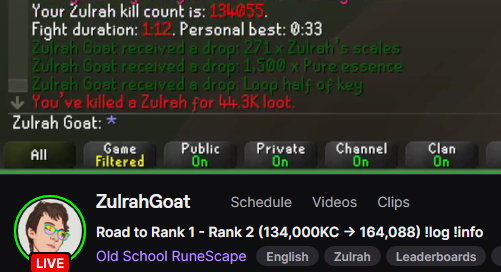 ImTedious's tweet photo. Man's legit just pisschilling doing zulrah every day https://t.co/2NrhTeqJR3