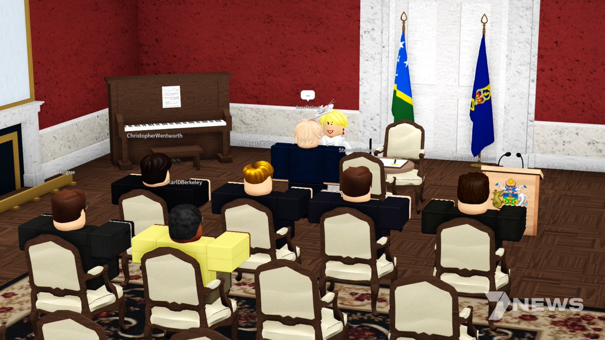 7news_roblox's tweet photo. GOVERNMENT HOUSE: The Governor-General has held an official ceremony to swear-in the newly elected Mayor of Honiara, @Kris_Bachmann, and her deputy, @DJohnsonRBLX.

Both said it was an honour to be elected and sworn-in, with the Mayor adding she "can't wait to get to work." https://t.co/m1FiI9txHb