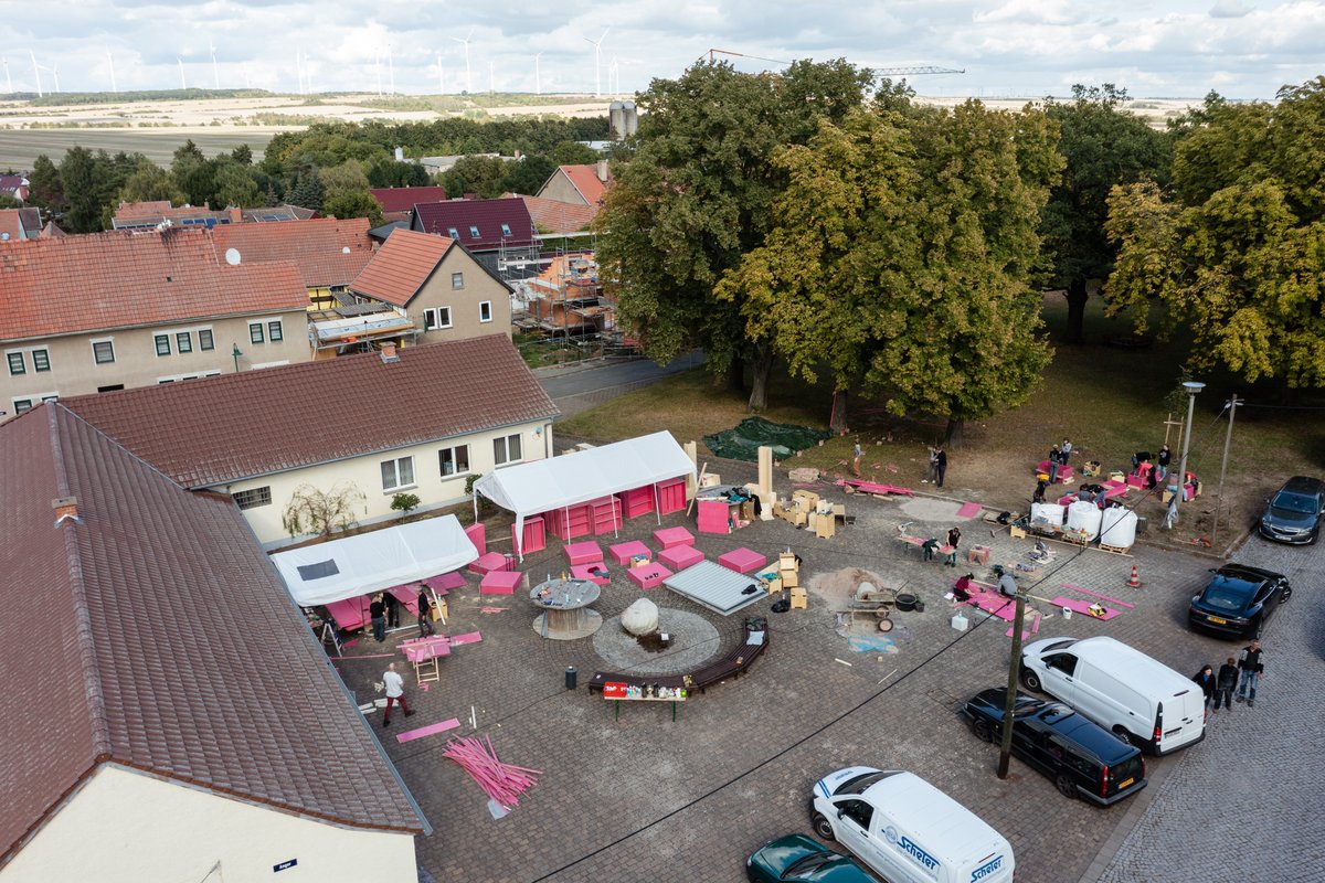 Graduation studio <a href="/BKTUDelft/">BK TUDelft</a> continues to explore circularity and inclusiveness by participation in an international Design &amp; Build masterclass, organized by The German Pavillion <a href="/la_Biennale/">La Biennale di Venezia</a>. (Movie 2022: Building a multi-purpose community @ibathueringen shorturl.at/cduQ2)