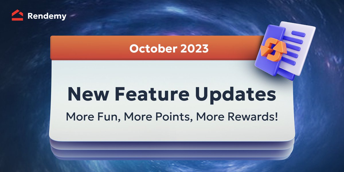 Rendemyorg's tweet photo. Bigger and Better! ๐ October '23 brings exciting New Feature Updates that will take your experience to a whole new level! ๐
๐ Read more: https://t.co/VgQQssICuR
#RENEClearn2earn #Rendemy #Learn2earn https://t.co/exlcpOyd7g