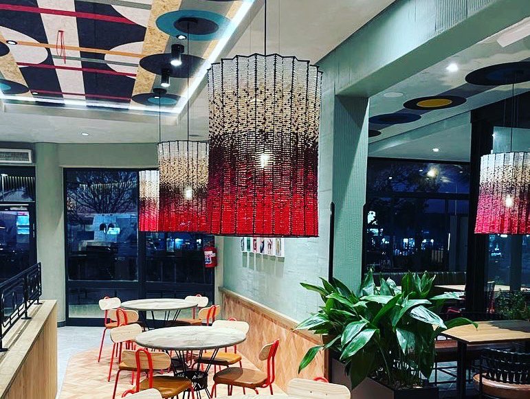 Hello Nando’s Ballito. 
Achieving this ombré effect with beads was no easy feat. But we got it done.