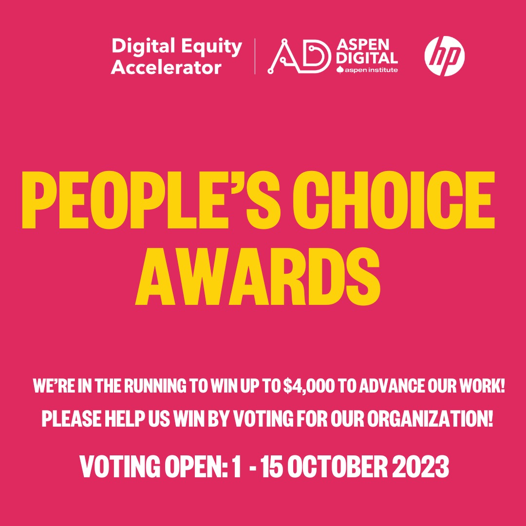 SIYAFUNDA CTC (@siyafunda_ctc) on Twitter photo VOTE AND SHARE! We’re finalists for the “People’s Choice Award”! Watch our pitch and vote for your favorite between now and 15 October. * You can vote once a day! Winners announced on 17 October*
aspen.us.launchpad6.com/digitalawards
<a href="/smileysiyafunda/">Ahmed Ismael Smiley 🇿🇦</a> <a href="/HP/">HP</a> <a href="/AspenDigital/">Aspen Digital</a>
#DigitaEquityAwards VOTE AND SHARE! We’re finalists for the “People’s Choice Award”! Watch our pitch and vote for your favorite between now and 15 October. * You can vote once a day! Winners announced on 17 October*
aspen.us.launchpad6.com/digitalawards
<a href="/smileysiyafunda/">Ahmed Ismael Smiley 🇿🇦</a> <a href="/HP/">HP</a> <a href="/AspenDigital/">Aspen Digital</a>
#DigitaEquityAwards