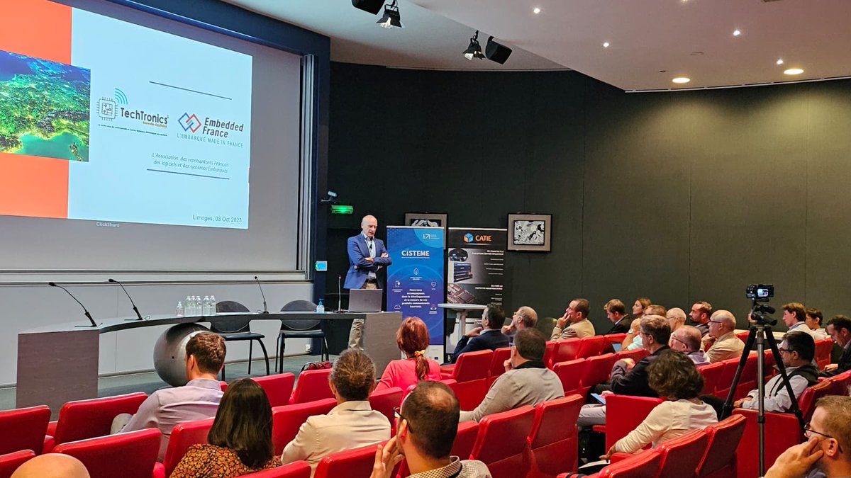 CATIE_AQ's tweet photo. Jean-Luc Chabaudie intervient sur @EmbeddedFrance lors de #TechTronics pour détailler les missions et perspectives en #ecoconception
#Electronic #CRT #futur #environnement
@cisteme https://t.co/Zhc2rFwySK
