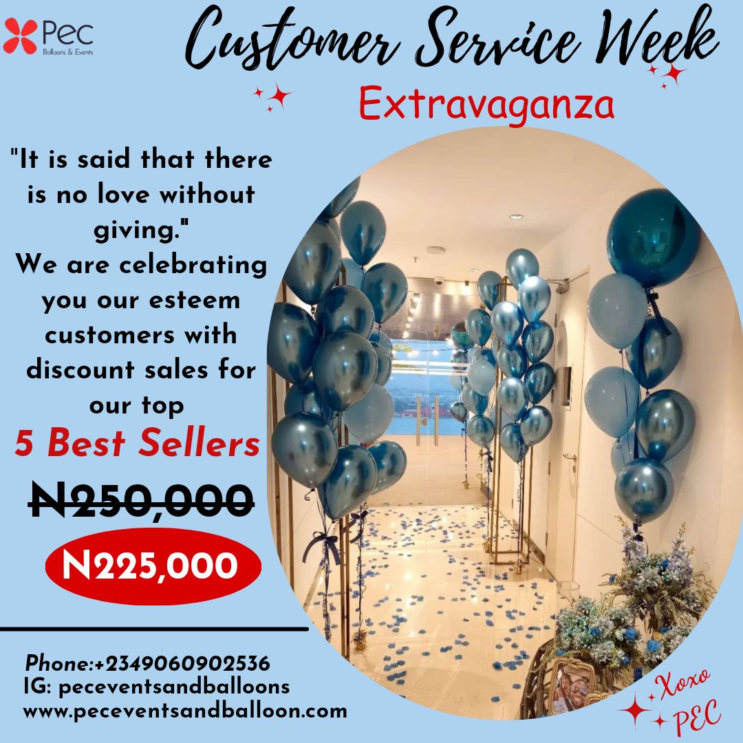 pec_events's tweet photo. It's Customer Service Week!!🥰🤗
To show our gratitude is not just mere words, we are running a sales promo for our top best sellers🤩 
Love they say cannot be expressed fully without giving.
From our hearts to yours We LOVE YOU!😍

#HappyCustomerServiceWeek https://t.co/cdB2gQOQvl