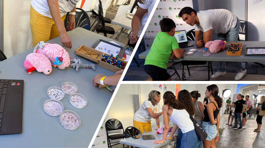 CNSantos_lab's tweet photo. It was an incredible #NEI2023 evening at @ChampalimaudF on Friday! ✨
We challenged kids to model (poly)phenols and learn which food contains each one of them. We also shared our newest results on how (poly)phenols can help our brain stay healthy 🧠
@ERC_Research @nova_medschool https://t.co/BR30RfmtGs