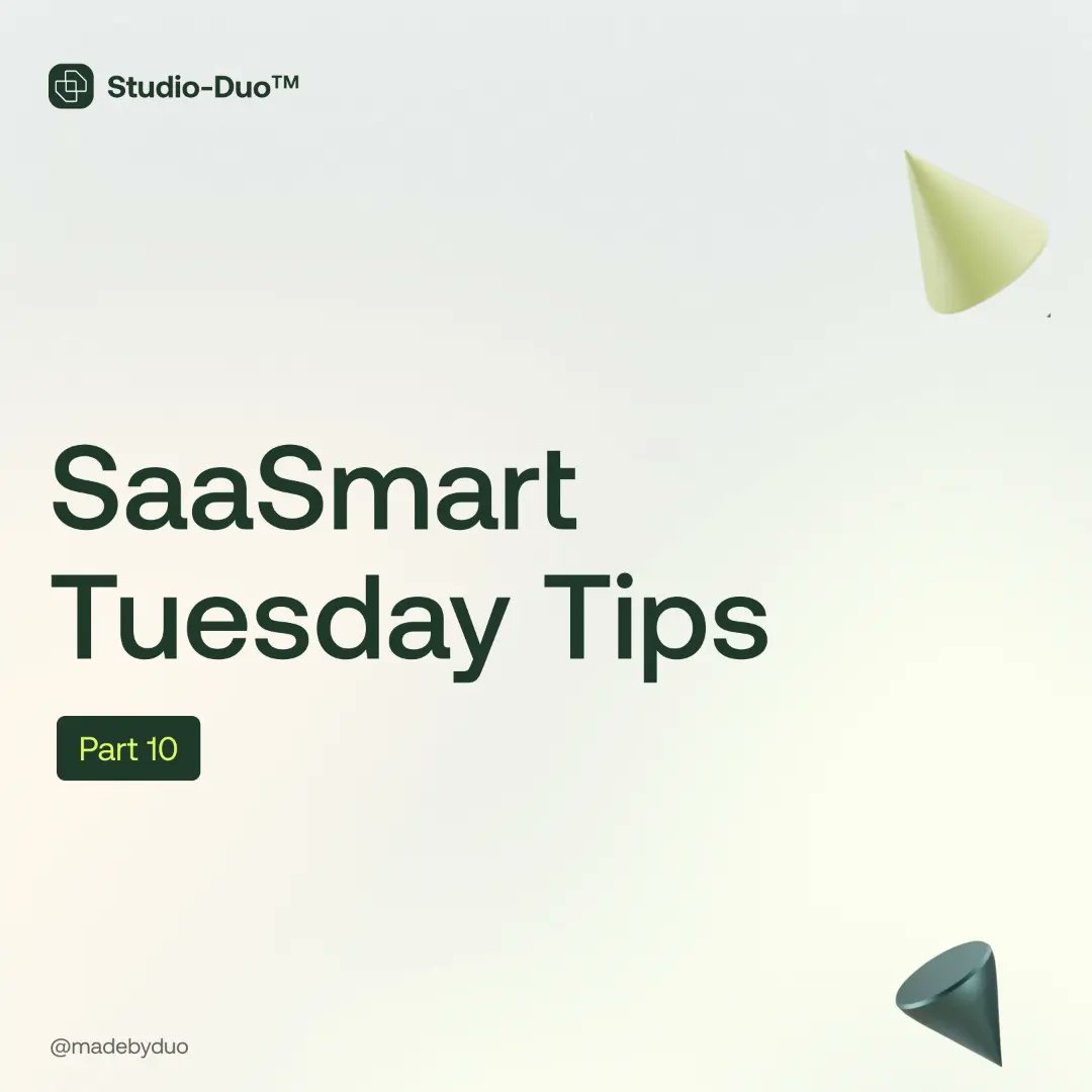 madebyduo's tweet photo. π Join SaaS Tuesday Tips for entrepreneurial success to get your SaaS business started!
Part π
Follow now and comment "SaaSmart complete" for the full tip! π
#SaaSmart #SaaS #Entrepreneurship https://t.co/yDa4RY7L5w