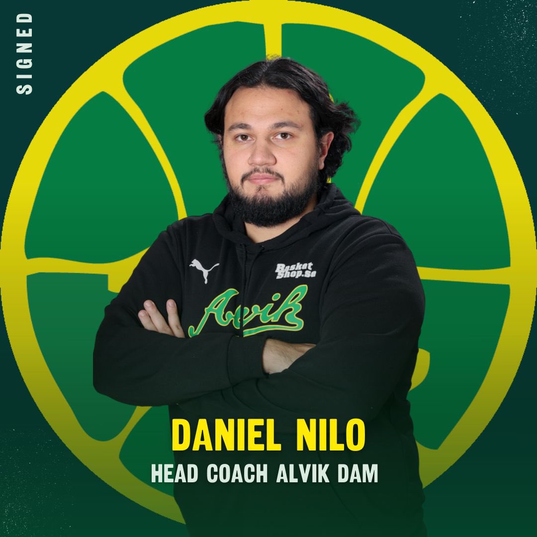 DANIEL NILO - NY HEAD COACH 

Daniel är verkligen ett framtidsnamn i både Alvik och Svensk Basket vilket gjorde beslutet enkelt och helt i linje med det Växthus Alvik Basket fortsatt ska vara för både spelare och ledare.” 
– Stefan Barenthein Klubbchef
alvikbasket.nu