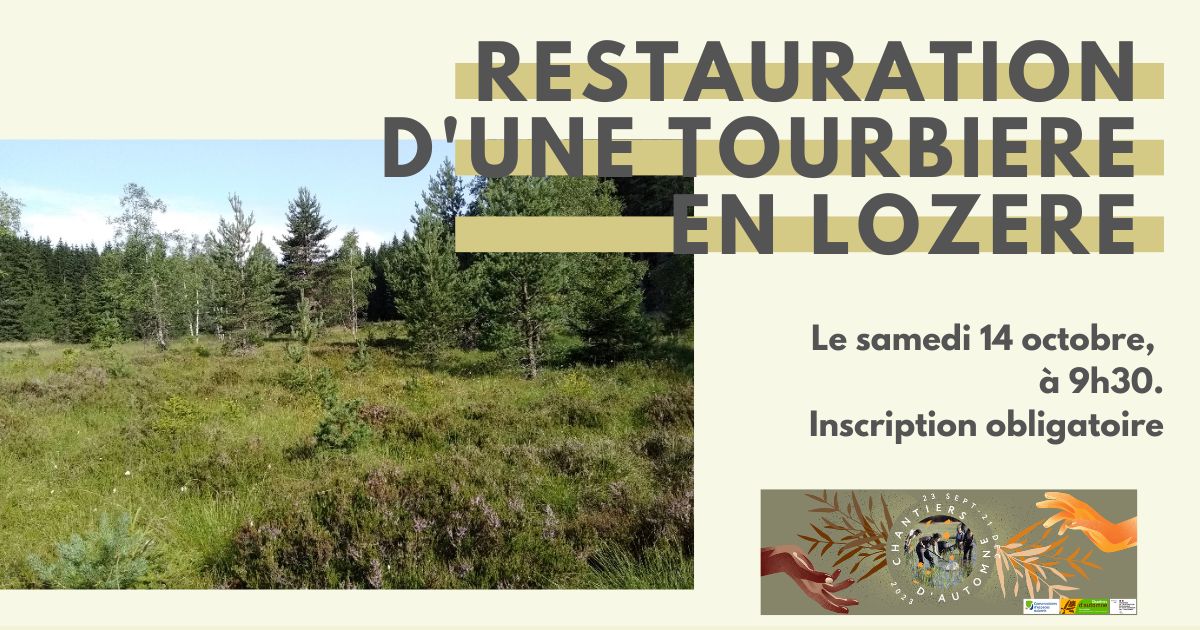 [Chantier] Samedi 14 octobre : Restauration d'une #zone_humide, au lac de Charpal, en #Lozère ! Coupe de petits épicéas sur la #tourbière. Organisé par le @CENOccitanie, avec l'asso Terre de vie en Lozère, l'ONF et la commune de Pelouse. 
👉facebook.com/46244964925240…