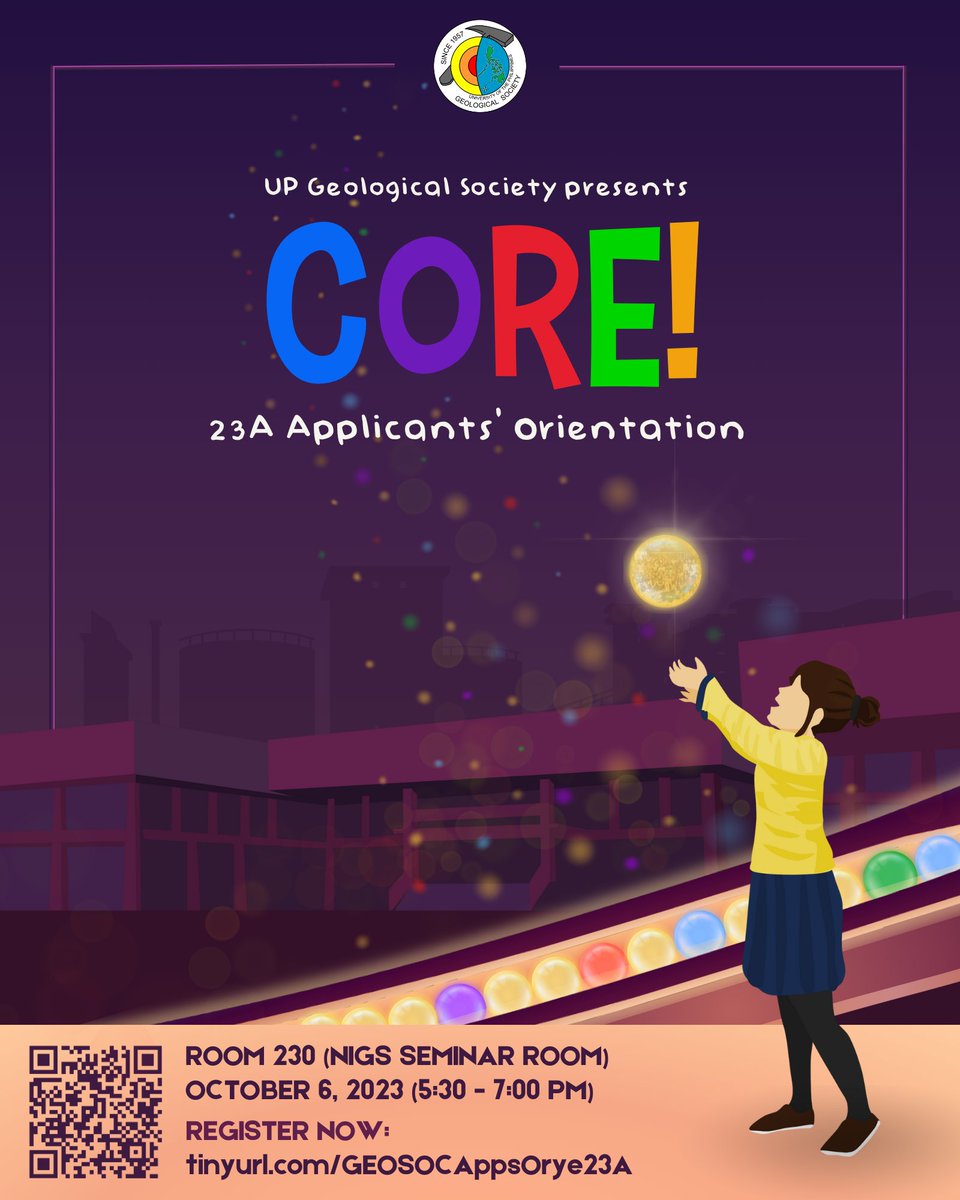 upgeosoc's tweet photo. Do you ever look at a GeoSoc member and wonder, "What is going on inside their organization?" 

Discover more about us by joining CORE!: The UP Geological Society 23A Applicants’ Orientation! https://t.co/cfz1kmohxw