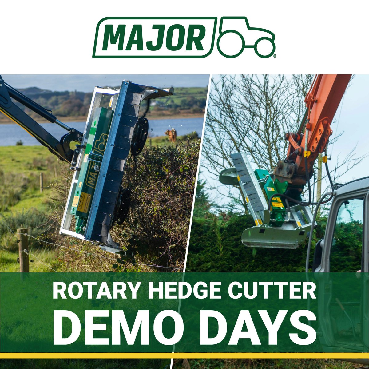 MajorEquipment's tweet photo. Major Rotary Hedge Cutter Demo Day 1⃣ is today!

📍Bunnadober, Ballyhaunis, Mayo F35 PN76
2-4pm

#demoday #rotaryhead #hedgecutter https://t.co/fdhVEBWwTd