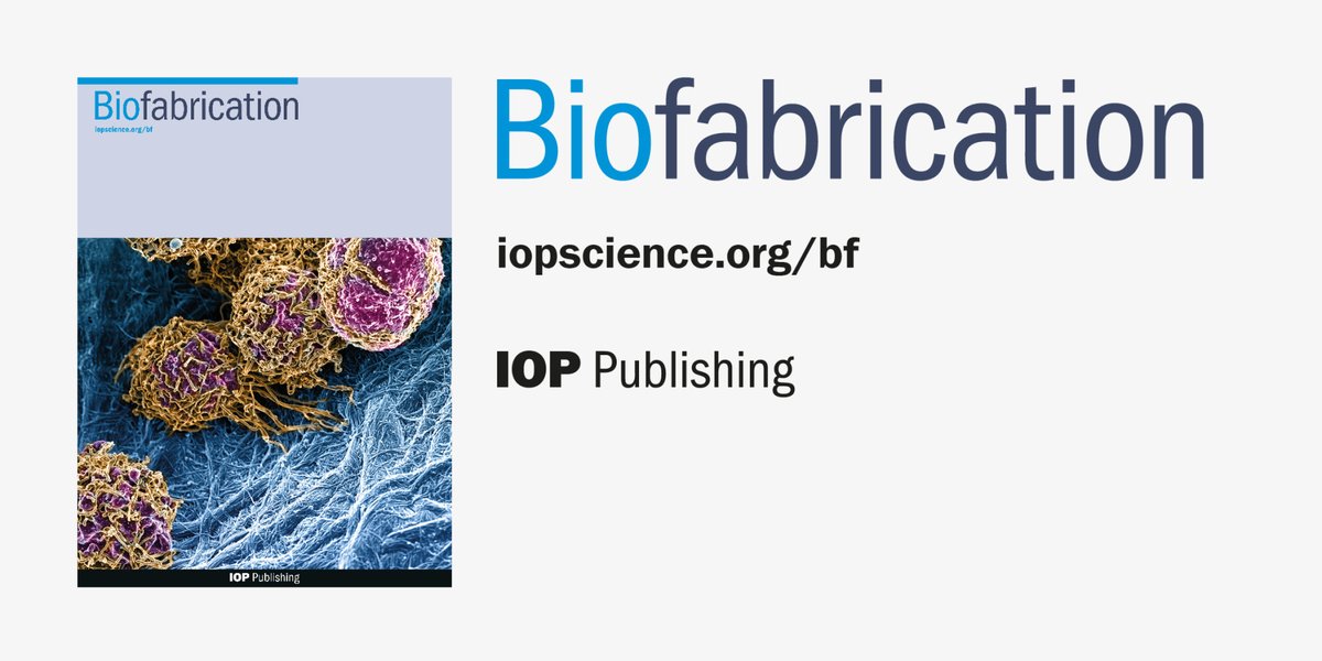 Check out one of Biofabrication's latest topical reviews: Mimicking sarcolemmal damage in vitro: a contractile 3D model of skeletal muscle for drug testing in Duchenne muscular dystrophy. #Biofabrication #topicalreview More info- ow.ly/Tqnk50PQIqH