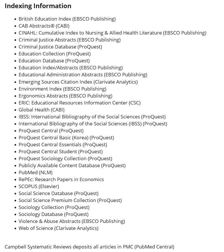 Campbell Methods (@campbellmethods) on Twitter photo Did you know that our #OpenAccess journal, which has just received its first impact factor, is available through <a href="/NLM_NIH/">National Library of Medicine</a> PubMed and indexed in PubMed Central? Also, there is no submission fee and no author processing charges. onlinelibrary.wiley.com/page/journal/1…
🔖 onlinelibrary.wiley.com/page/journal/1… Did you know that our #OpenAccess journal, which has just received its first impact factor, is available through <a href="/NLM_NIH/">National Library of Medicine</a> PubMed and indexed in PubMed Central? Also, there is no submission fee and no author processing charges. onlinelibrary.wiley.com/page/journal/1…
🔖 onlinelibrary.wiley.com/page/journal/1…