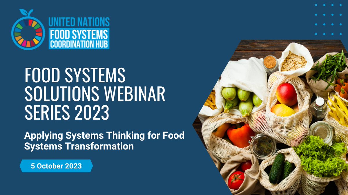 📢Last chance to register! #FoodSystems Solutions Webinar | Applying Systems Thinking for Food Systems Transformation 🌍🍽️

🗓️Oct 5, 11:00 - 12:00 CET
🎙️<a href="/FAOScienceChief/">FAO Chief Scientist</a>, Livia Bizikova, Tom Arnold, <a href="/KwesiAttaKrah/">Kwesi Atta-Krah</a>, <a href="/stefanosfotiou/">stefanosfotiou</a>

Register today👉cutt.ly/HwxG8VP6