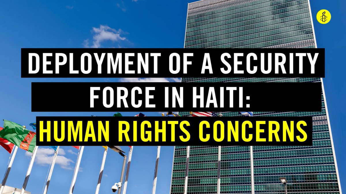 Amnesty Kenya (@amnestykenya) on Twitter photo .<a href="/amnestykenya/">Amnesty Kenya</a> responds to UN security to deploy international security forces to Haiti. It's critical that UN Member States, human rights organisations and citizens examine the mission’s human rights and humanitarian implications before deployment
More: amn.st/6012uKqrn .<a href="/amnestykenya/">Amnesty Kenya</a> responds to UN security to deploy international security forces to Haiti. It's critical that UN Member States, human rights organisations and citizens examine the mission’s human rights and humanitarian implications before deployment
More: amn.st/6012uKqrn