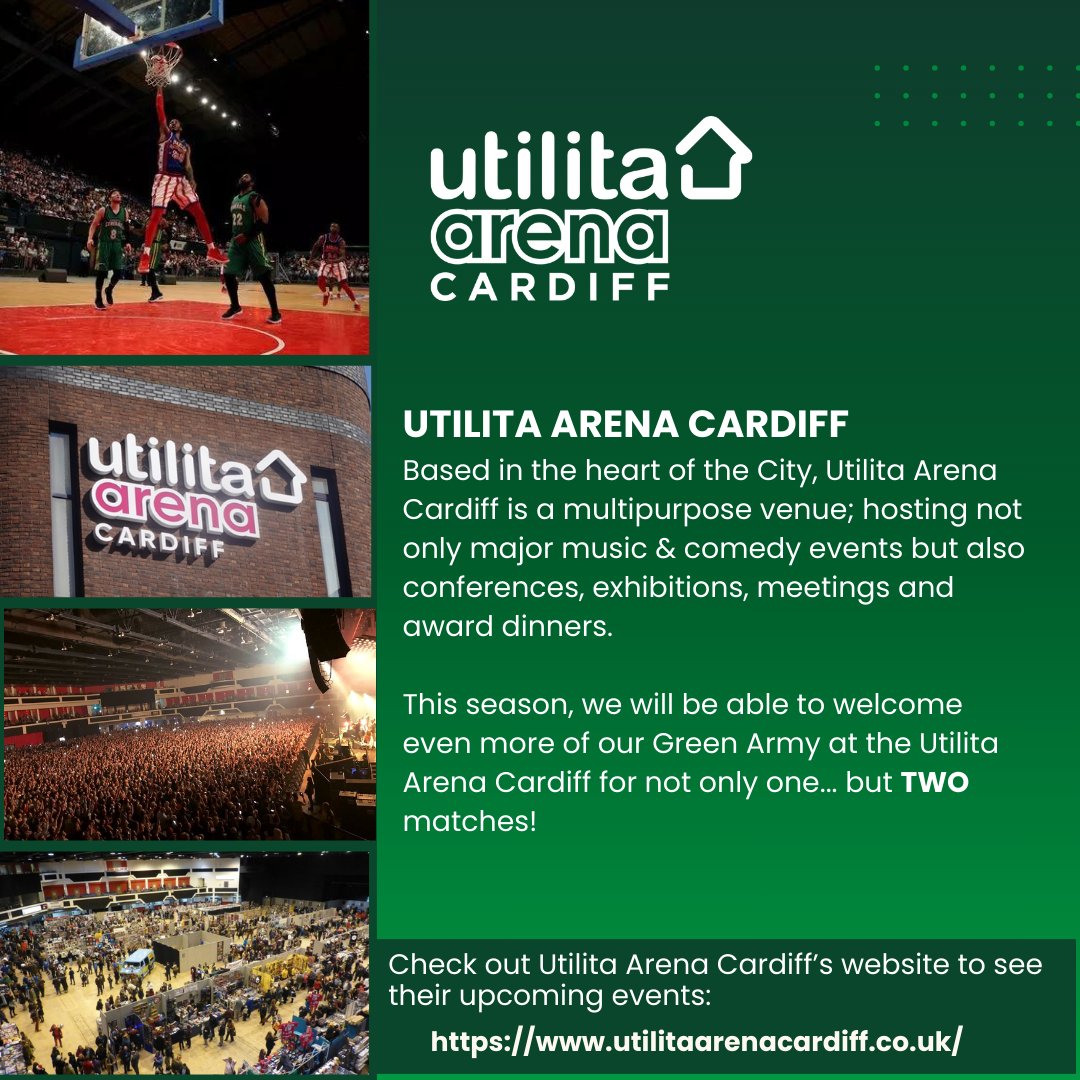 Some exciting news ahead of our fixture release... We couldn't keep this news to ourselves any longer🐉 We will be playing two home matches at Utilita Arena Cardiff! Come back at 12PM to see our full fixture list and to see which two of our matches will be played at the arena👀