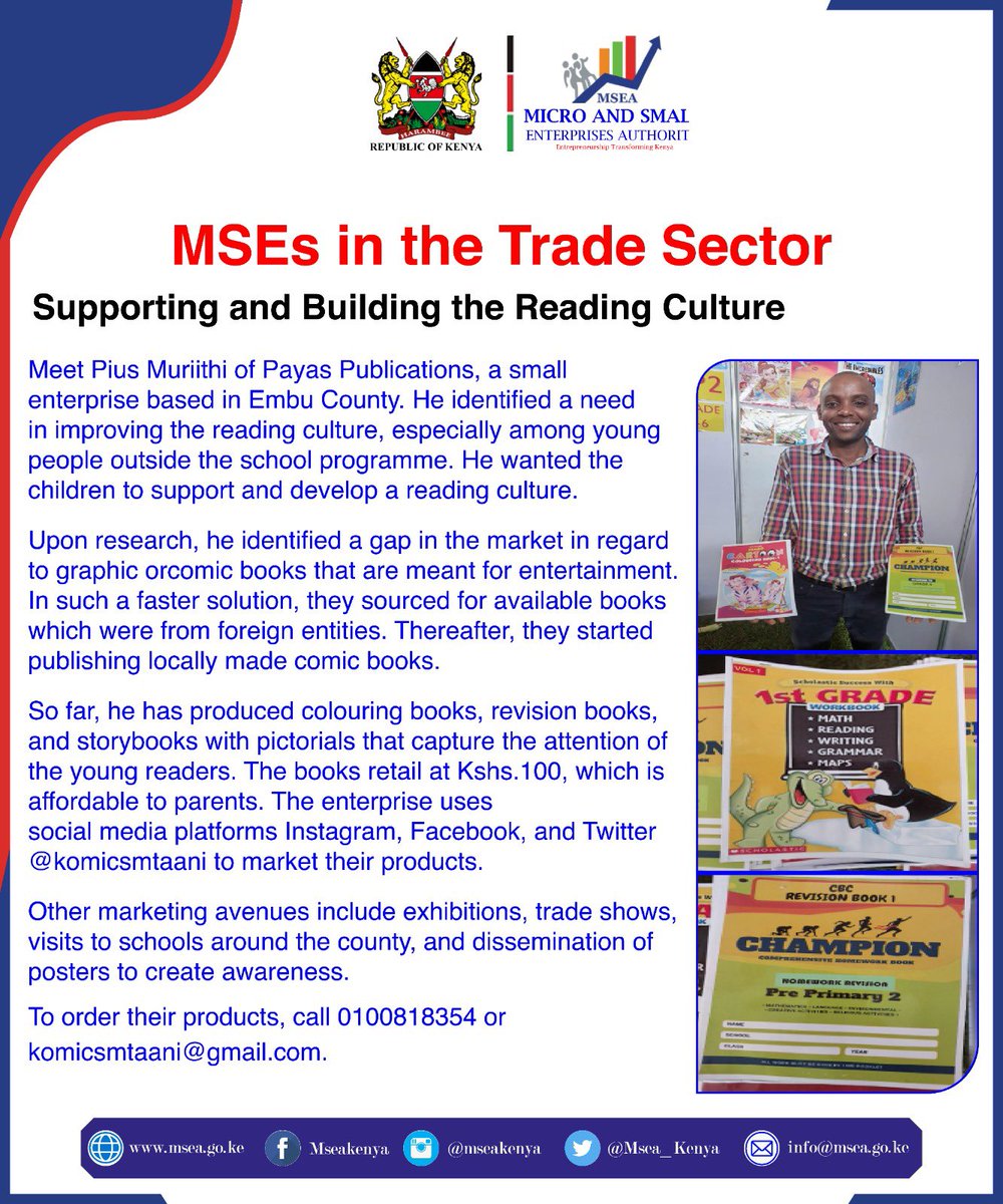 MSEA_Kenya's tweet photo. MSEs IN THE TRADE SECTOR

#TradeSector #EmpoweringMSEs

@CSChelugui 
@HonSusanMangen1
@Cooperatives_KE
@JamesMureu
@HRithaa https://t.co/lko8r3rBvO