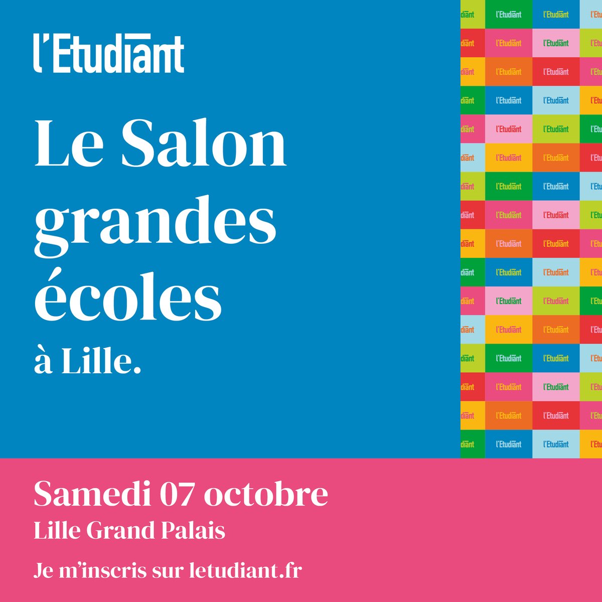 Junia_ingenieurs (@junia_ingenieur) on Twitter photo Vous voulez en savoir ➕ sur nos formations ?
Rencontrez nos équipes @EcoleHEI, @ISA_Lille & @isenlille au Salon Grandes Ecoles <a href="/letudiant/">l'Etudiant</a> Samedi 7/10 !
⏰ De 9h à 17h
📍 <a href="/LilleGrandPalai/">Lille Grand Palais</a> (Hall Bruxelles) - Stand I14
Pour s'inscrire 👉 tinyurl.com/3f5bpfd8 Vous voulez en savoir ➕ sur nos formations ?
Rencontrez nos équipes @EcoleHEI, @ISA_Lille & @isenlille au Salon Grandes Ecoles <a href="/letudiant/">l'Etudiant</a> Samedi 7/10 !
⏰ De 9h à 17h
📍 <a href="/LilleGrandPalai/">Lille Grand Palais</a> (Hall Bruxelles) - Stand I14
Pour s'inscrire 👉 tinyurl.com/3f5bpfd8