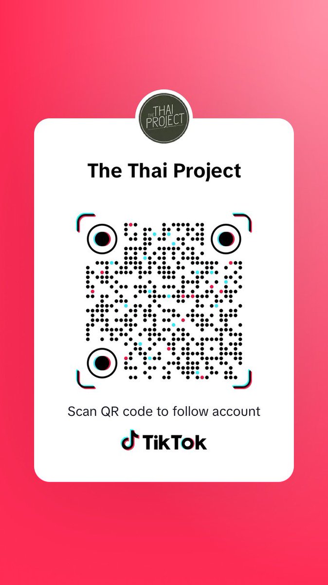 thethaiproject's tweet photo. Here’s the qr code for our TikTok ✨ https://t.co/uWltQ68zYh