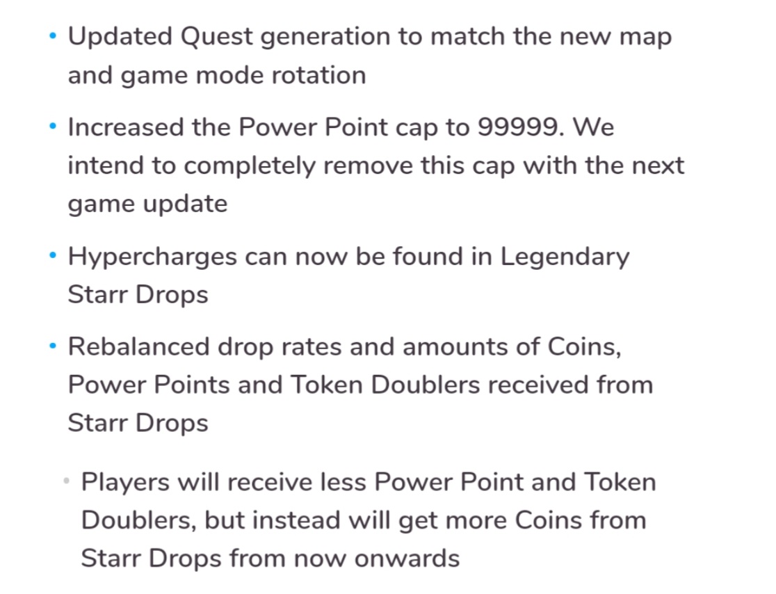 Brawl Stars News on X: ⚠️Changes! - Updated Quest Generation - Increased  the Power Point cap to 99999 - Hypercharges can now be found in Legendary  Starr Drops - Starr Drops drop