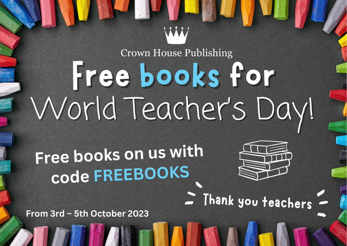 As a thank you to all of the wonderful teachers out there, we're giving away free books for 72 hours for #WorldTeachersDay – all you need to do is cover the £2 per book postage fee! Browse the free books available here: crownhouse.co.uk/xxx.