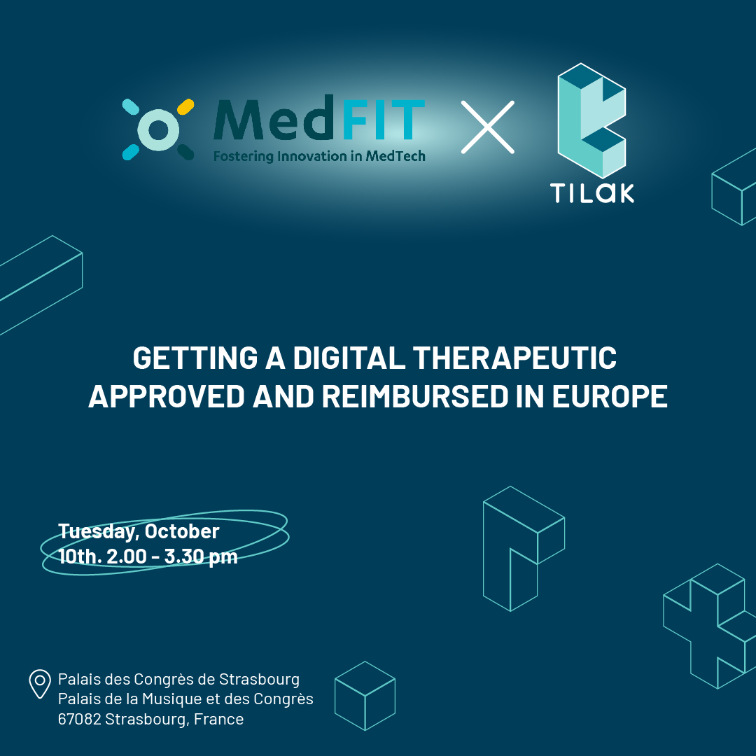 Tilak Healthcare (@tilakhealthcare) on Twitter photo 📆 On Tuesday 10th october from 2.00 to 3.30 pm, <a href="/EGasser/">Eric Gasser</a> is invited at @MedFIT_event to share his knowledge during the Toolbox session: « Getting a digital therapeutic approved and reimbursed in Europe », 🎤
To follow his speech, go to ➡️ medfit-event.com 📆 On Tuesday 10th october from 2.00 to 3.30 pm, <a href="/EGasser/">Eric Gasser</a> is invited at @MedFIT_event to share his knowledge during the Toolbox session: « Getting a digital therapeutic approved and reimbursed in Europe », 🎤
To follow his speech, go to ➡️ medfit-event.com