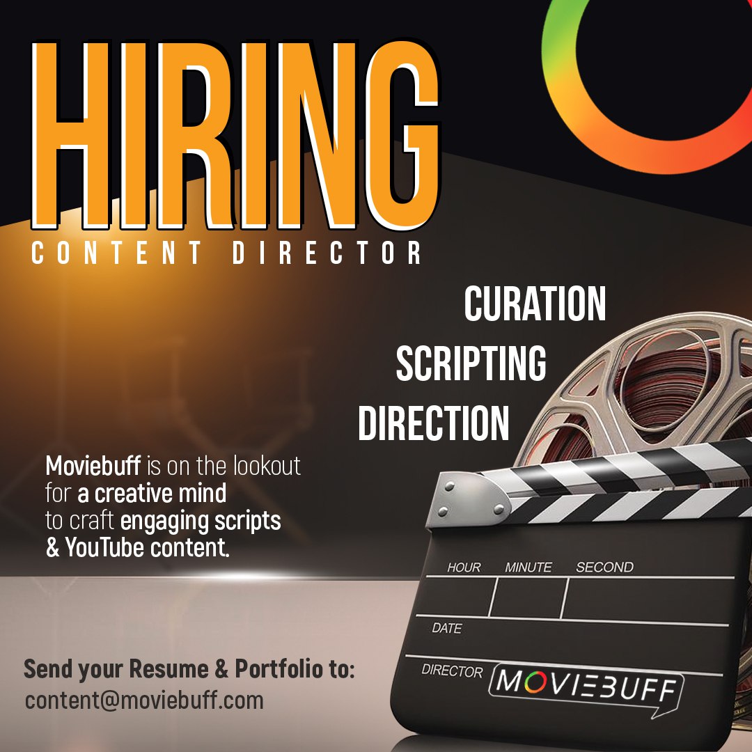 moviebuffindia's tweet photo. Hiring alert!
Send us your resume & portfolio to content@moviebuff.com
#ContentDirector #Moviebuff #Hiring #MoviebuffHiring https://t.co/FUkA1D24kj